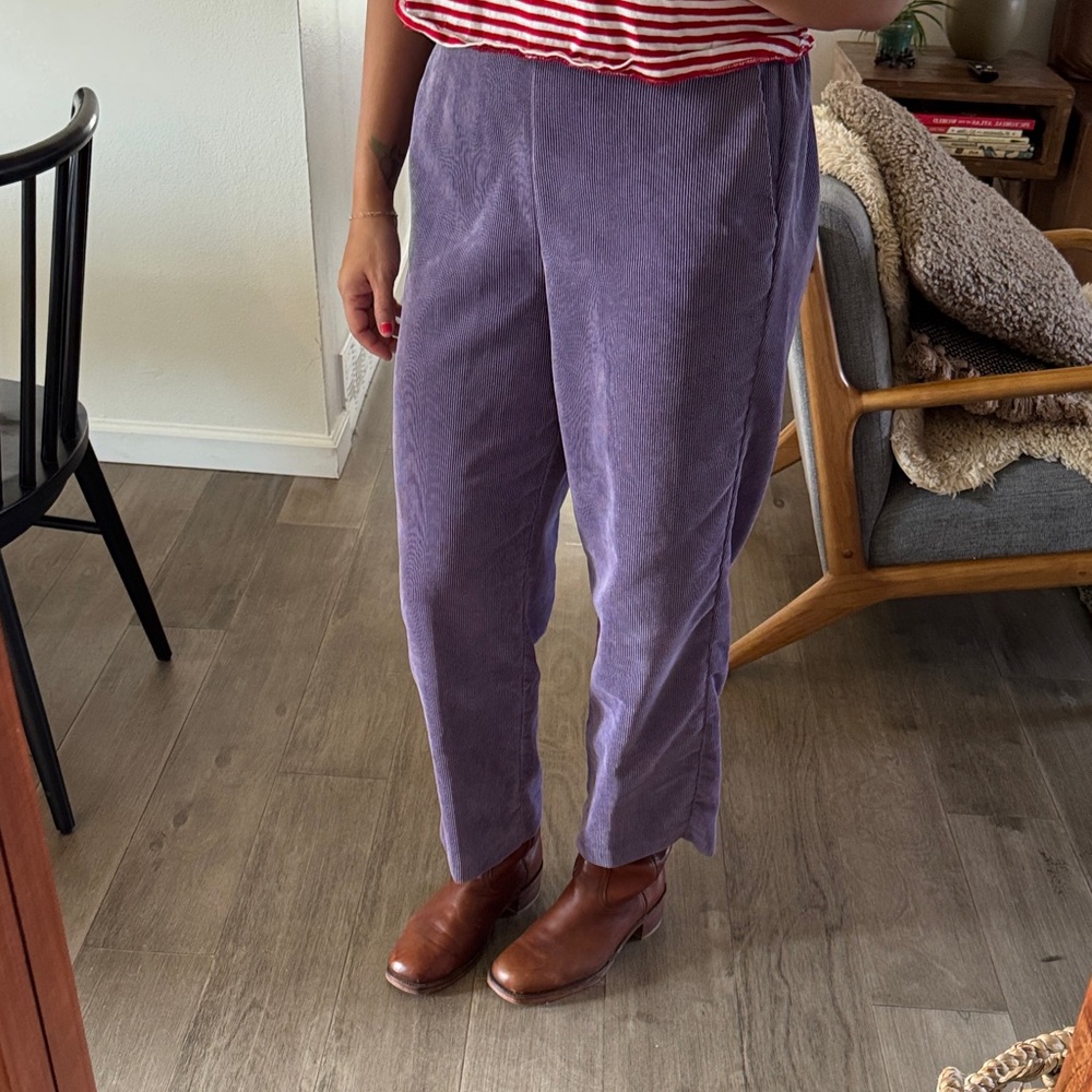 Alfred Dunner Purple Ankle Pants